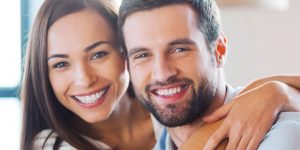 picture of couple hugging and smiling